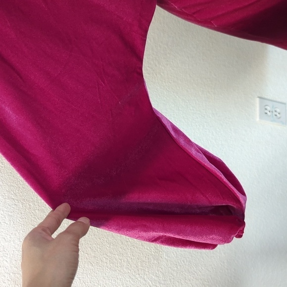 NWOT Eloquii Velvet  Dress Pink 20 holiday party cocktail fall winter retro 70s - Picture 4 of 8